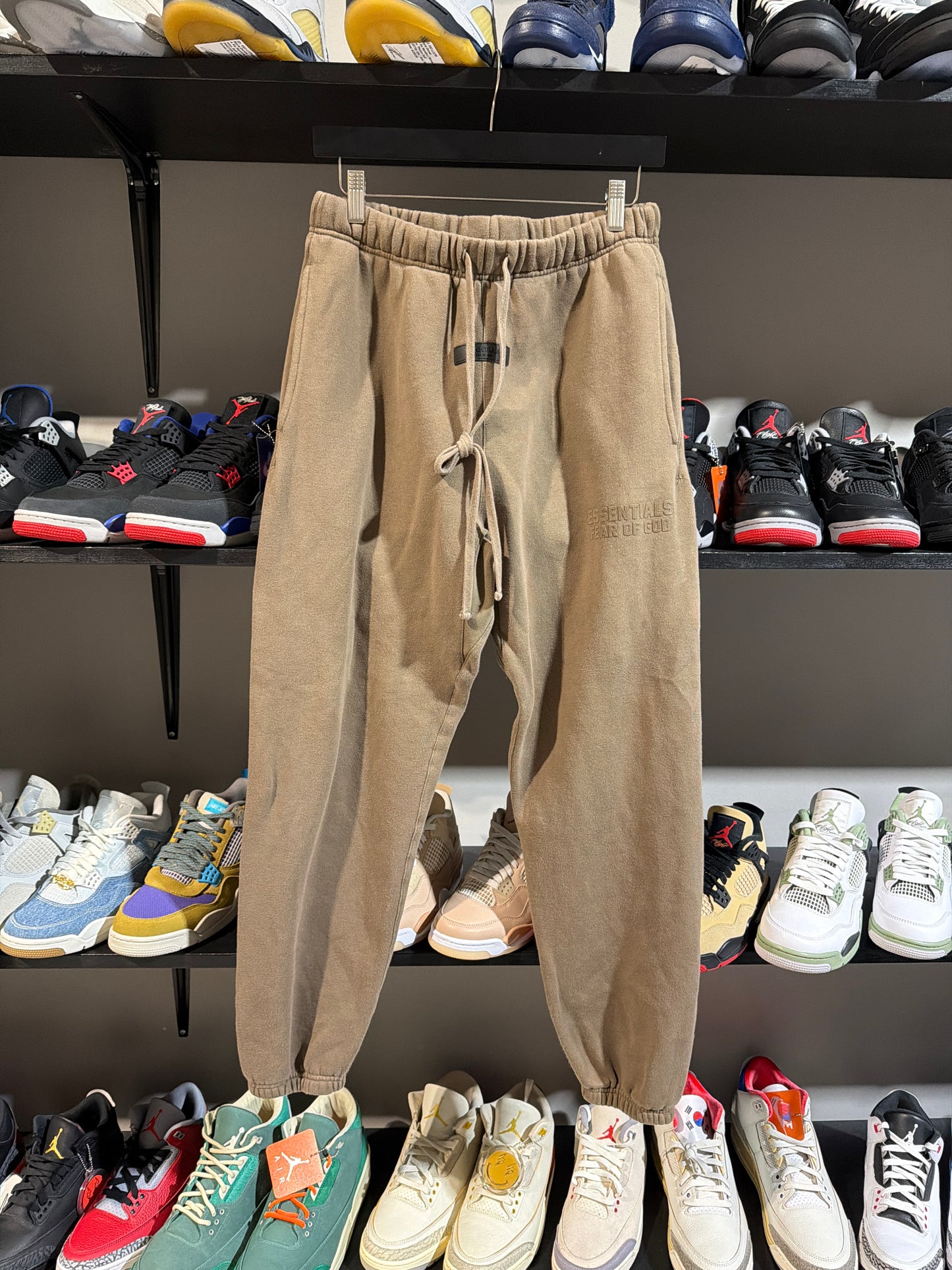 Light beige fog essentials sweats sz s