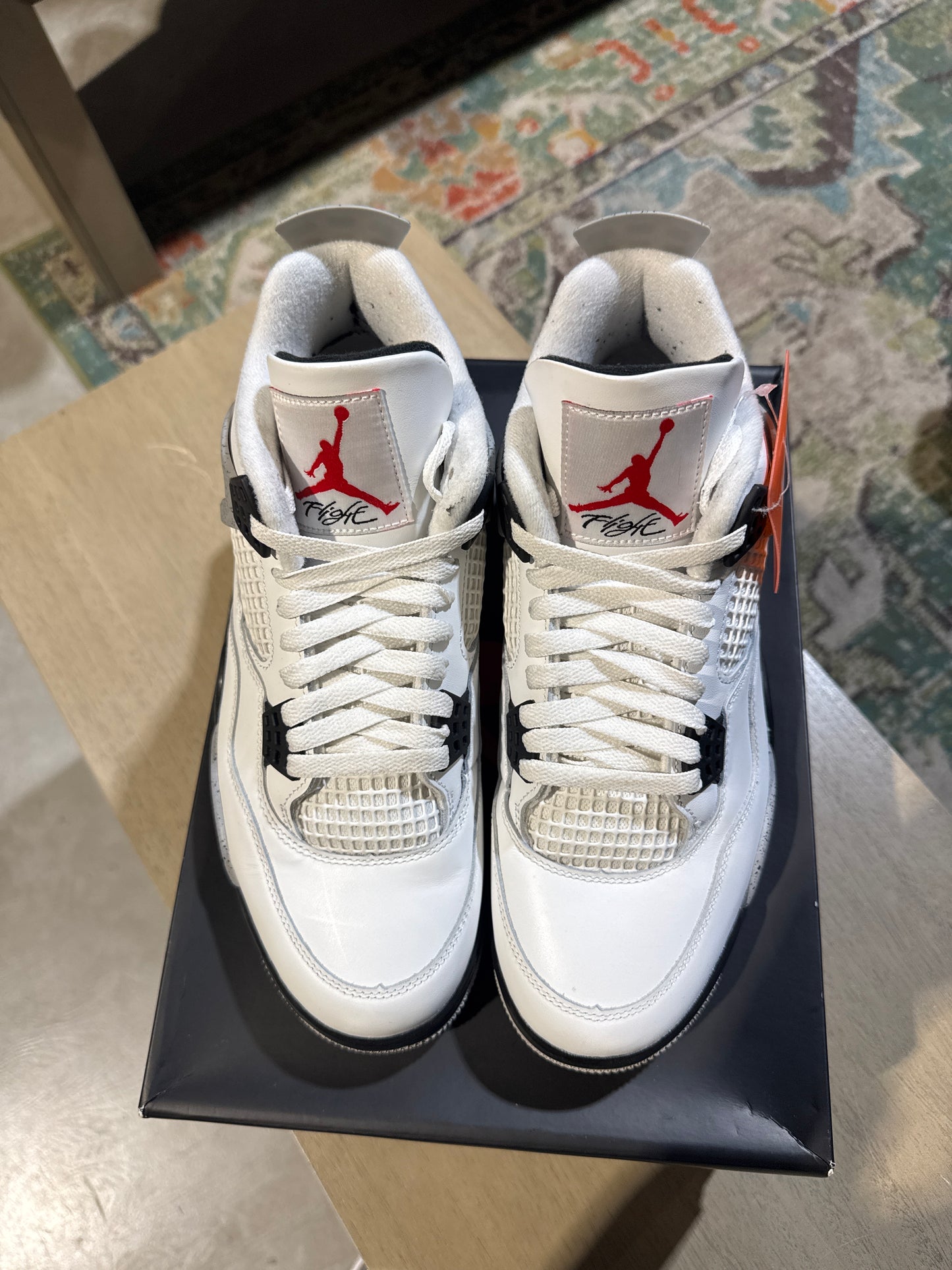 Jordan 4 White Cement Used Sz 10 (2)
