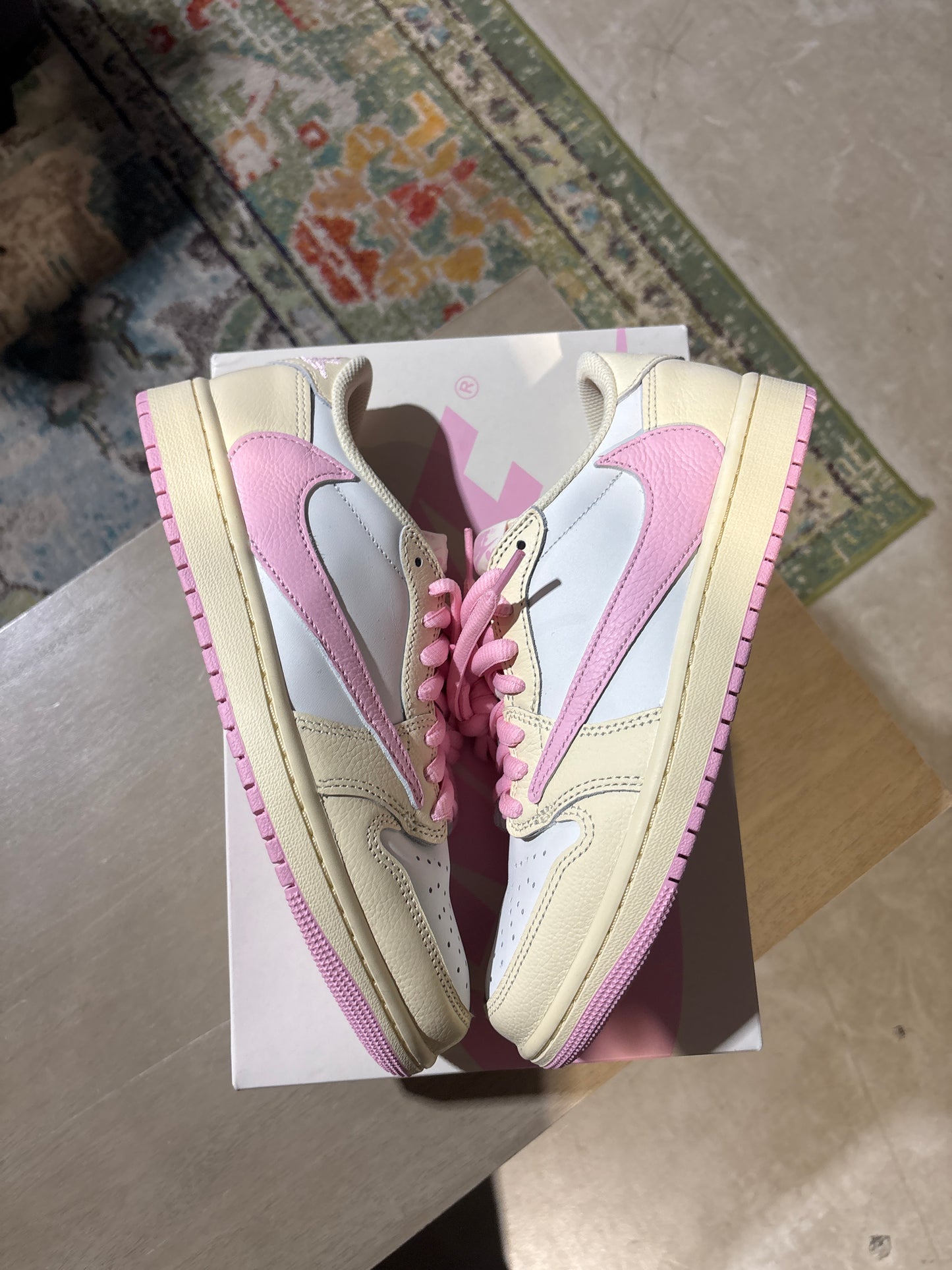 Jordan 1 Travis Scott Shy Pink Used Sz 7