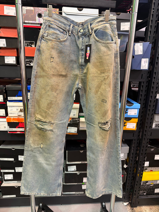 Acne Studios Mudwash Distressed Light Wash Jeans
