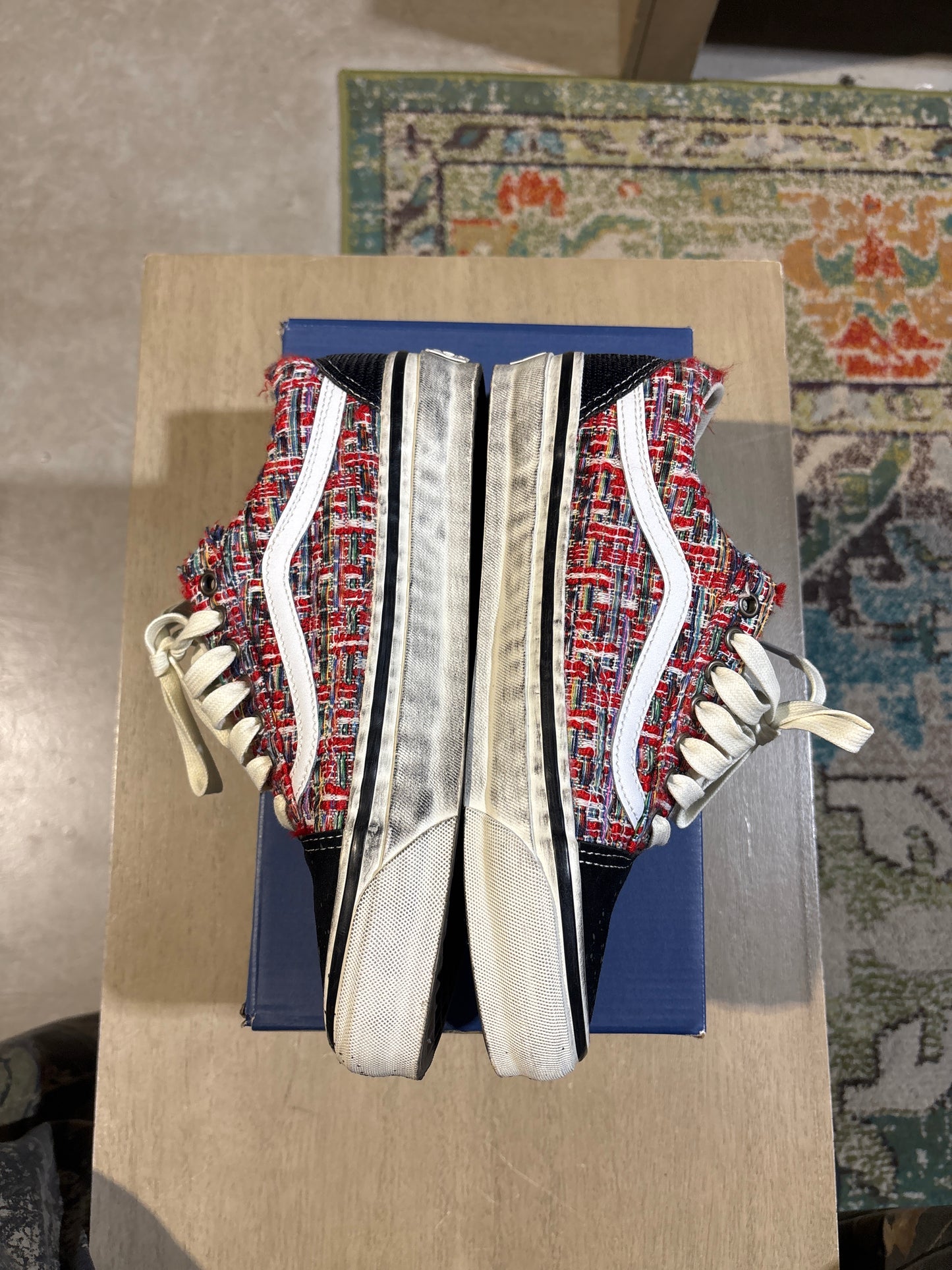 Vans Old Skool Charm Red/Black Used Sz 7.5