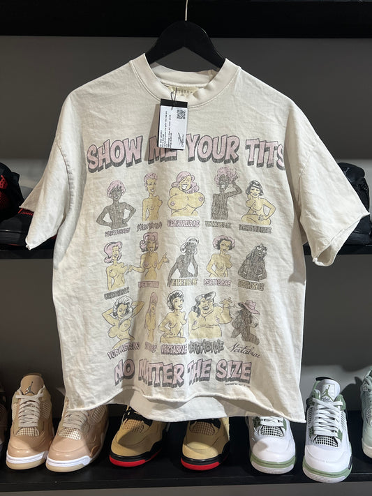 vertabrae show me your tits tee size m