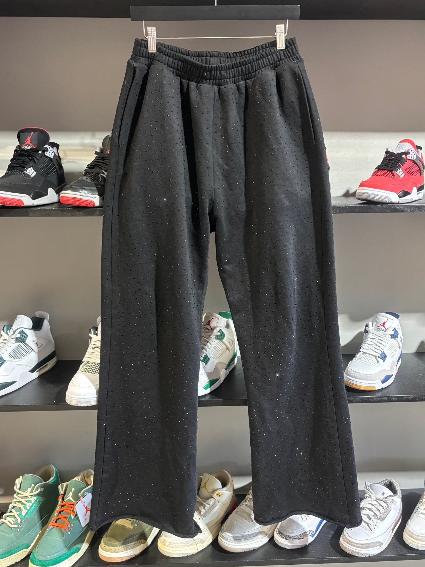 Saint Vanity Black/White Rhinestone SweatSuit Sz L