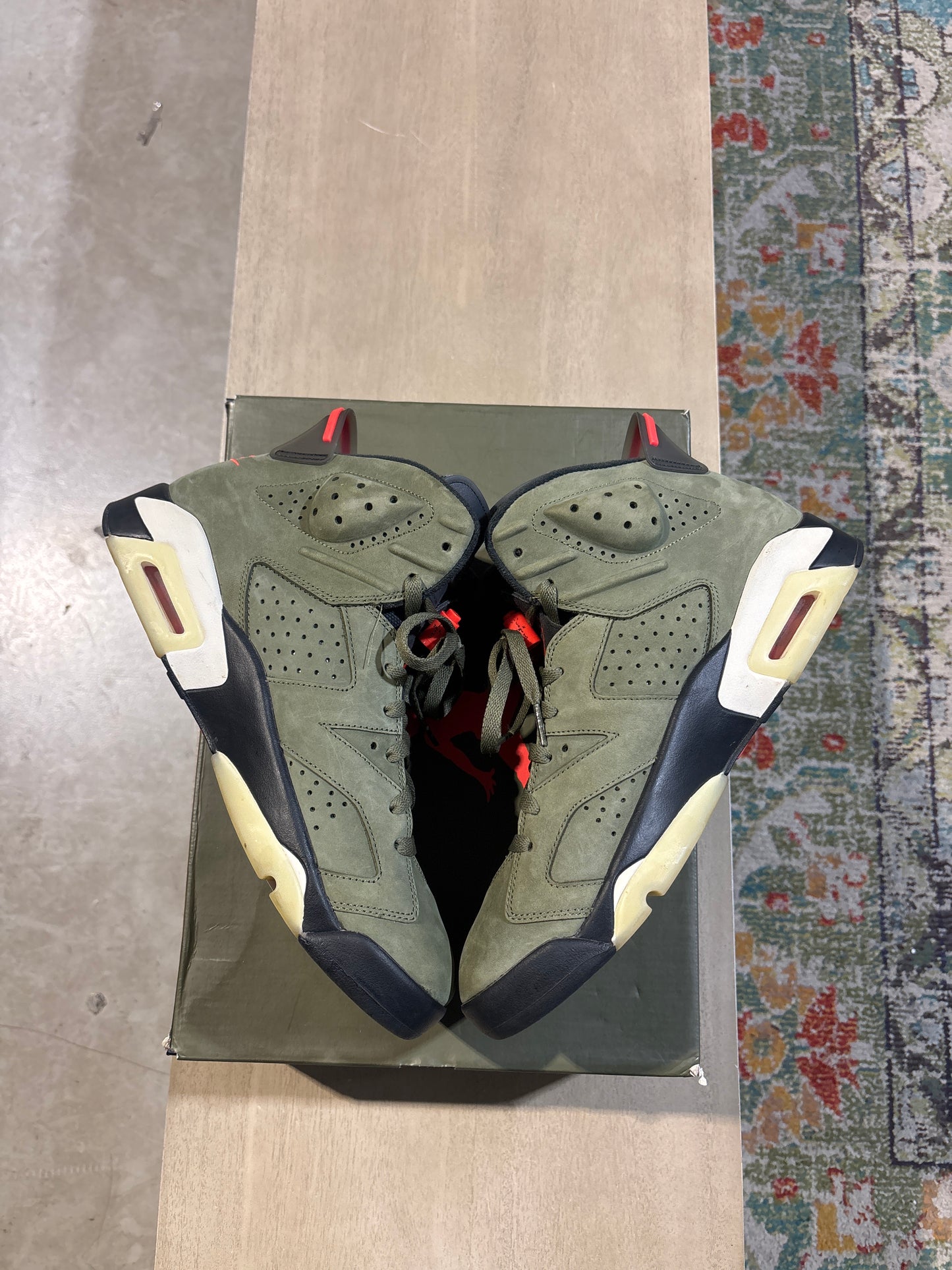 Jordan 6 Travis Scott Olive Used Sz 12