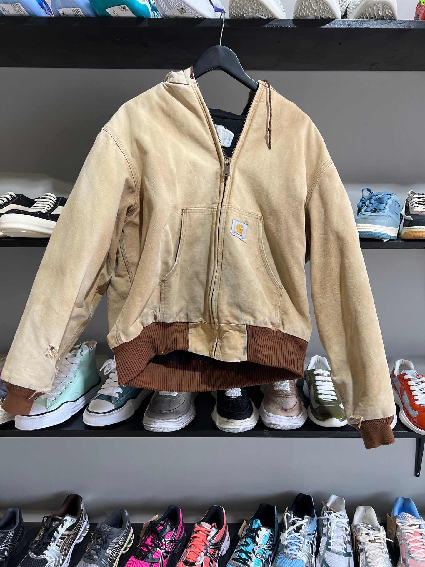 Light Khaki Carhartt Hooded  Jacket