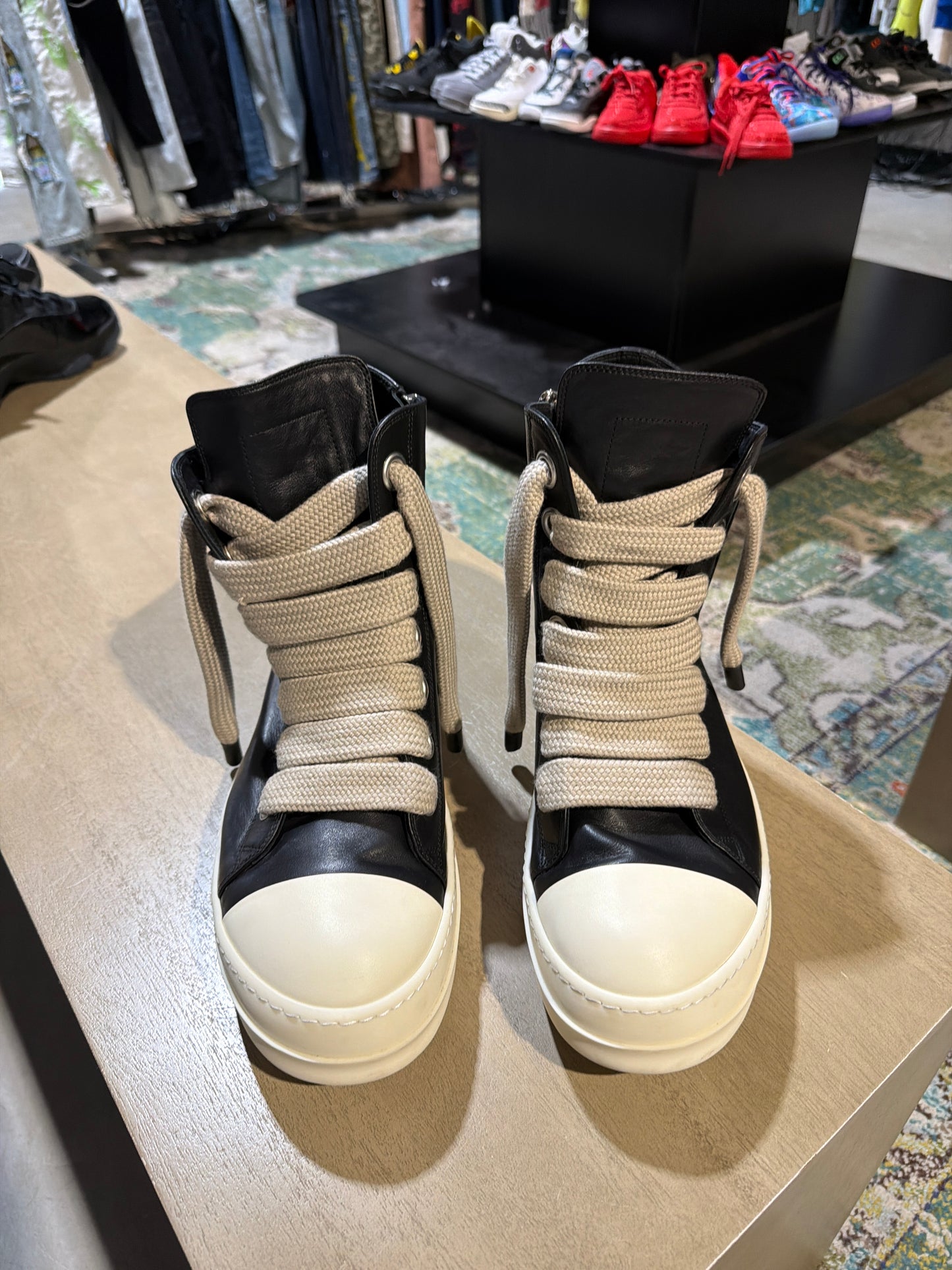 Rick Owens Jumbo Ramone Leather Used Sz 13 NB