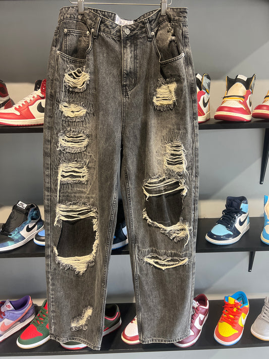vale kurt distressed black jeans