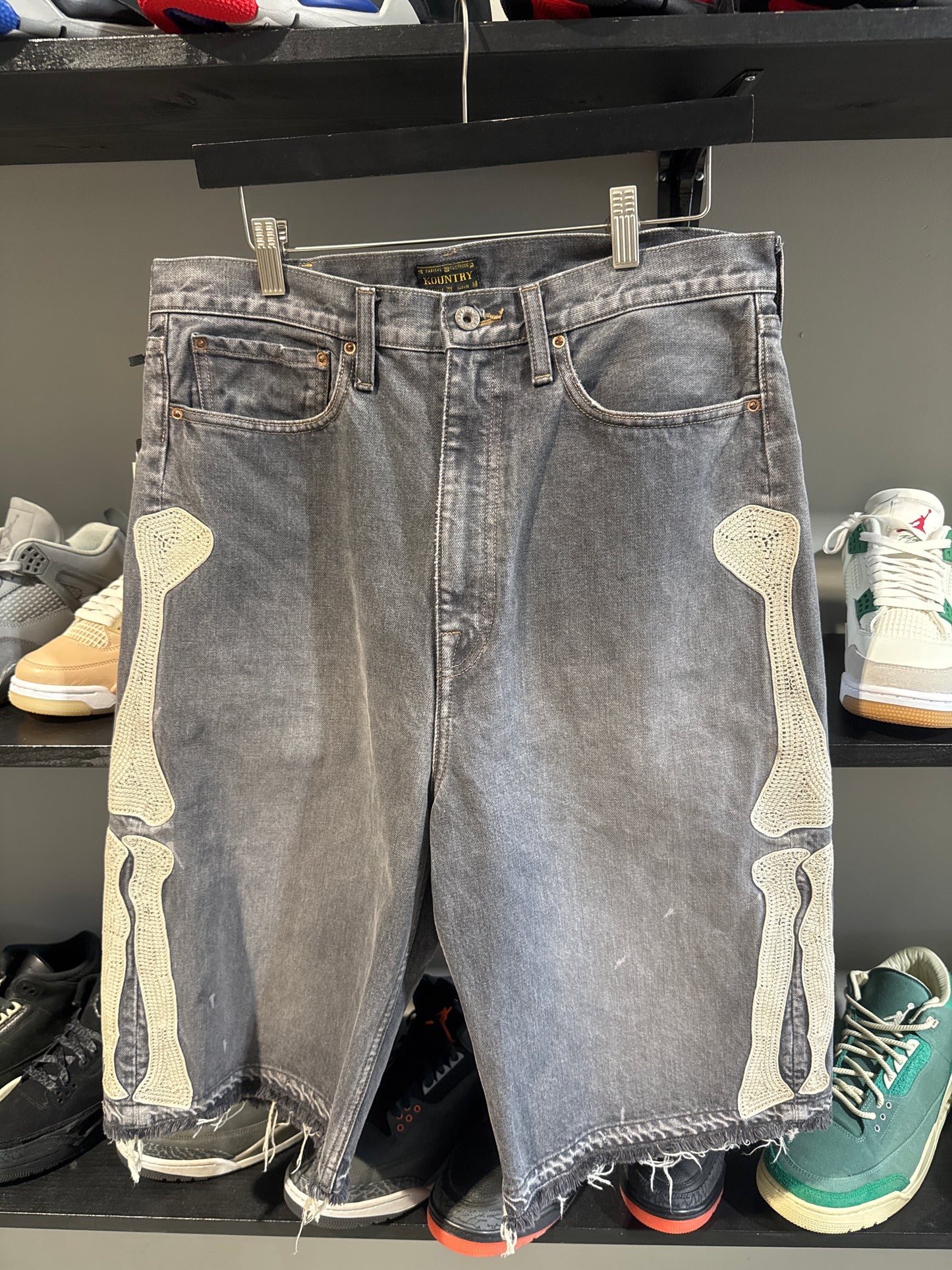 Kapital Black Bone Shorts