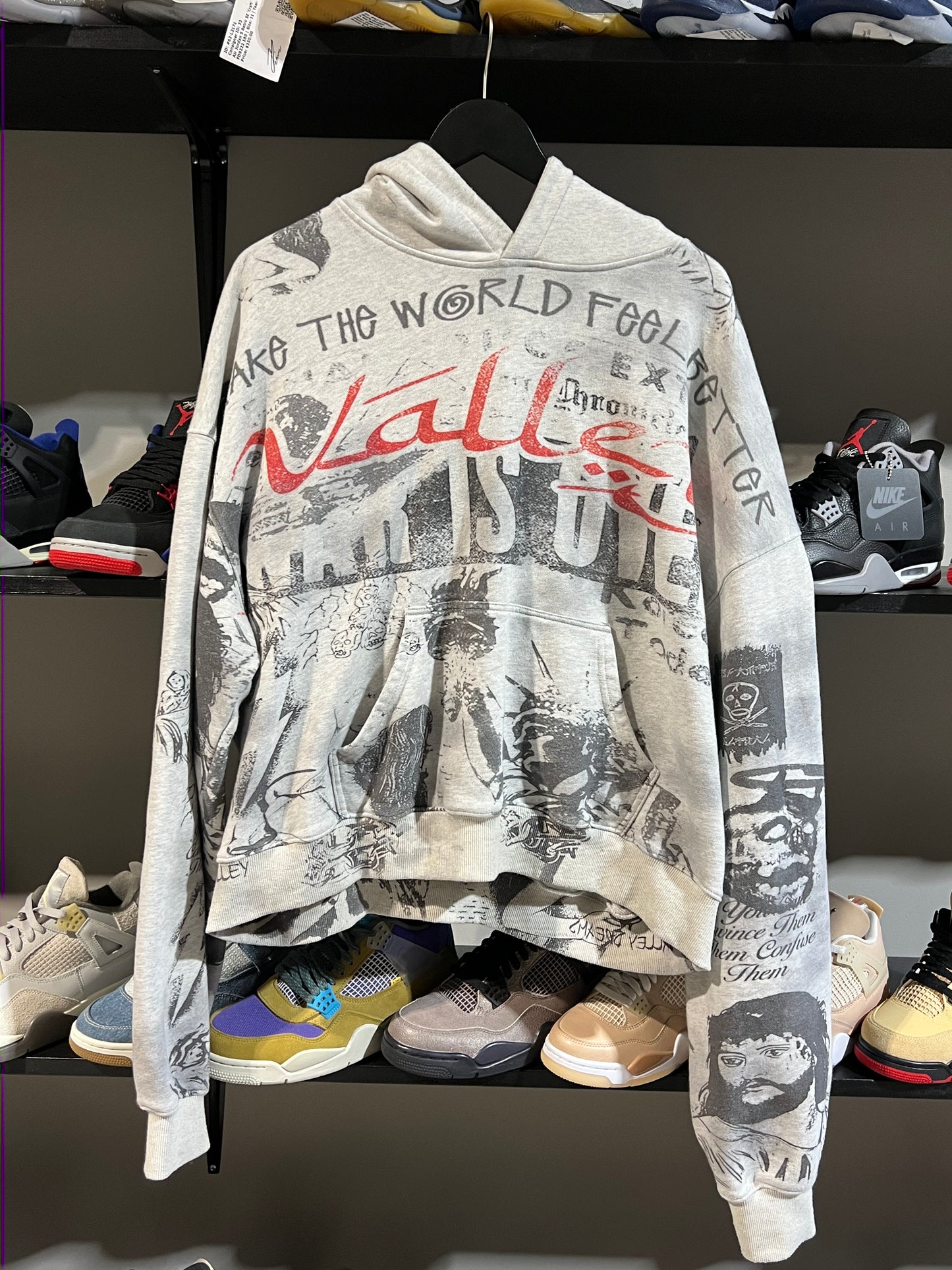 Grey Vale Make the World Better Hoodie Sz Xl