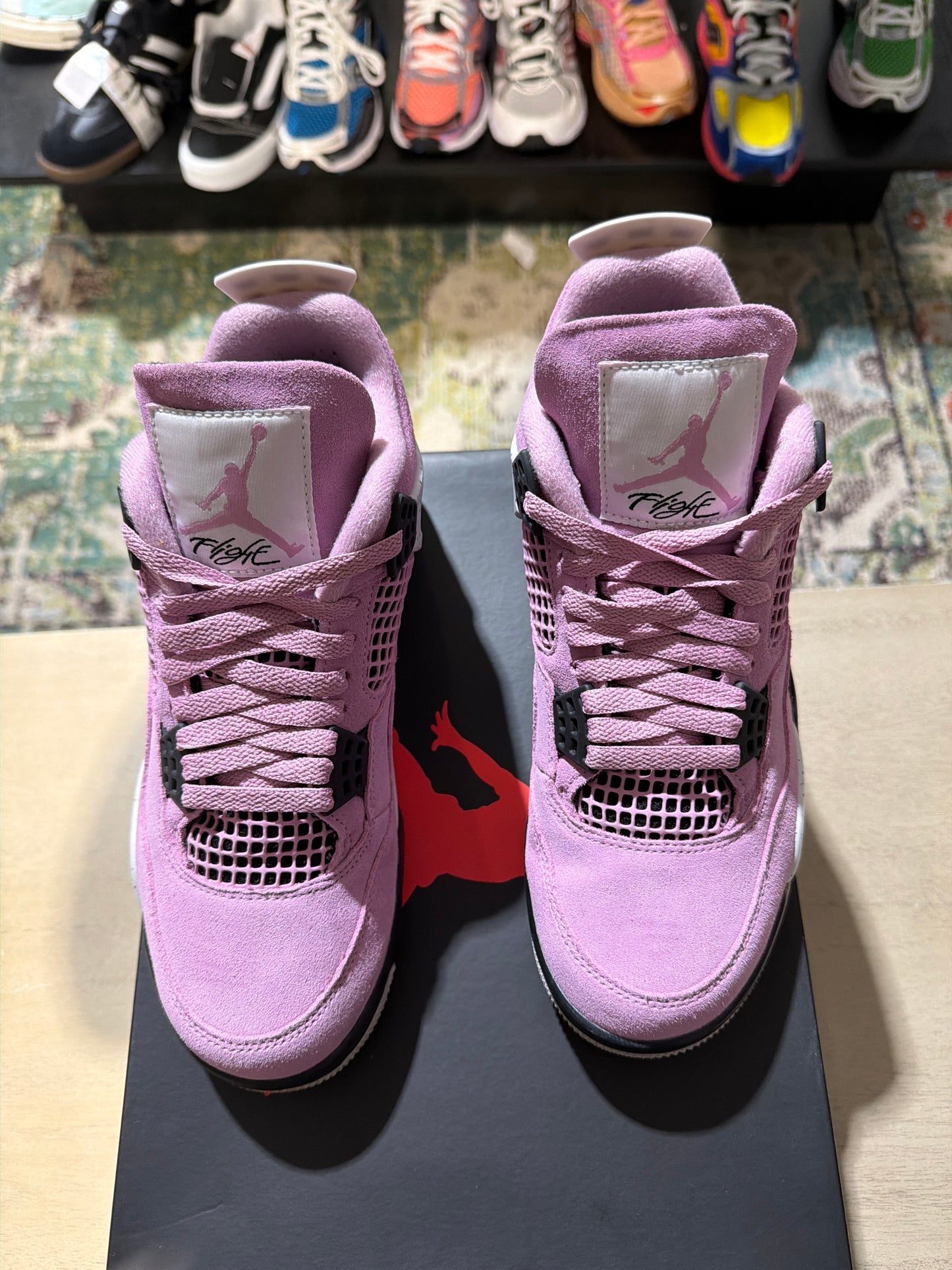 jordan 4 orchid wmns used size 8.5W