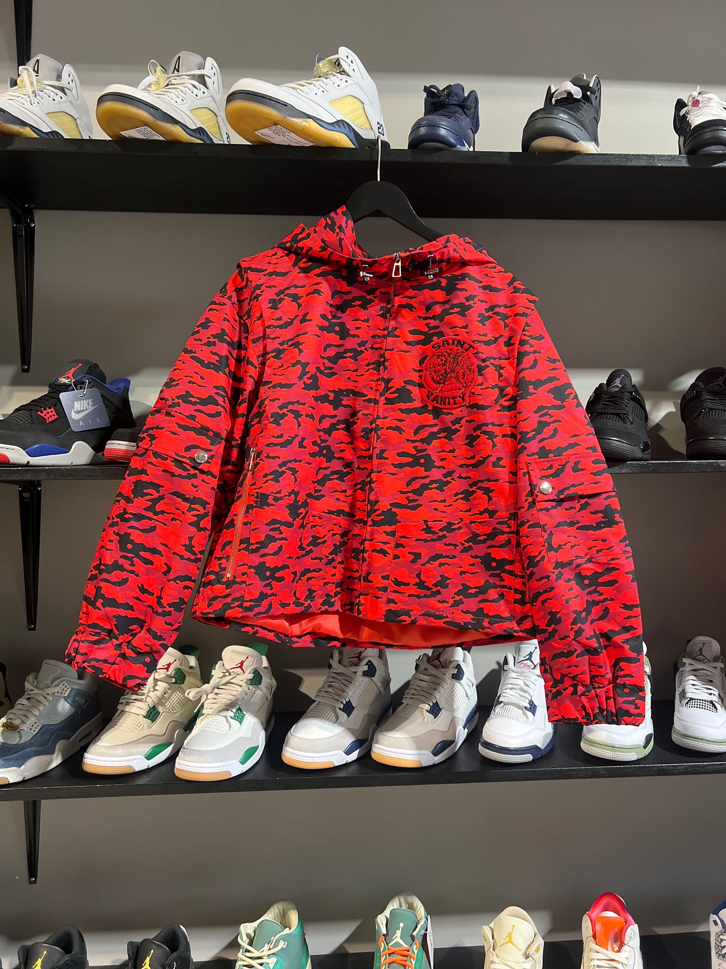 SAINT VANITY NYLON ZIPUP RED CAMO
