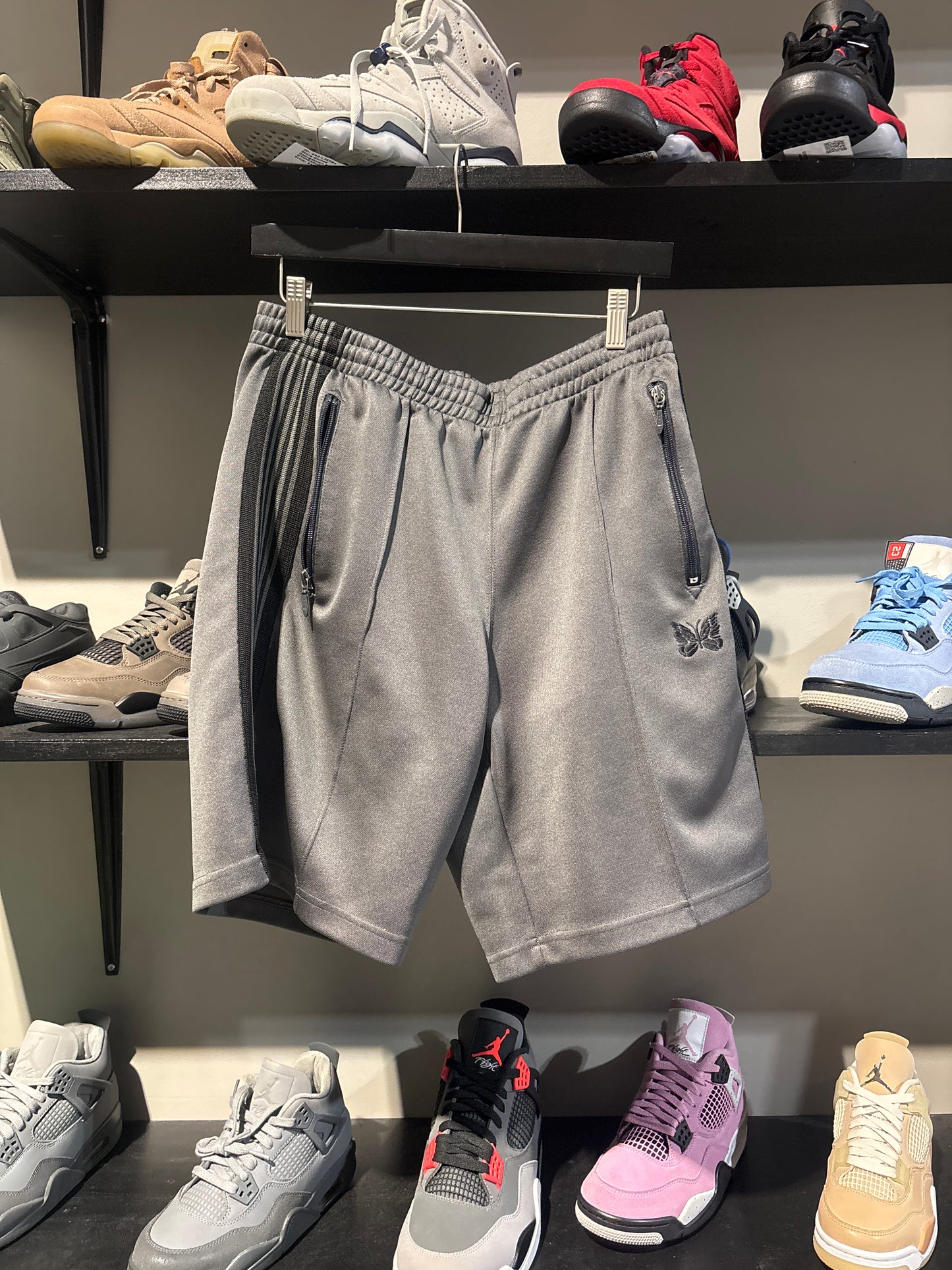 Needles Black/Grey Sweat Shorts Sz M