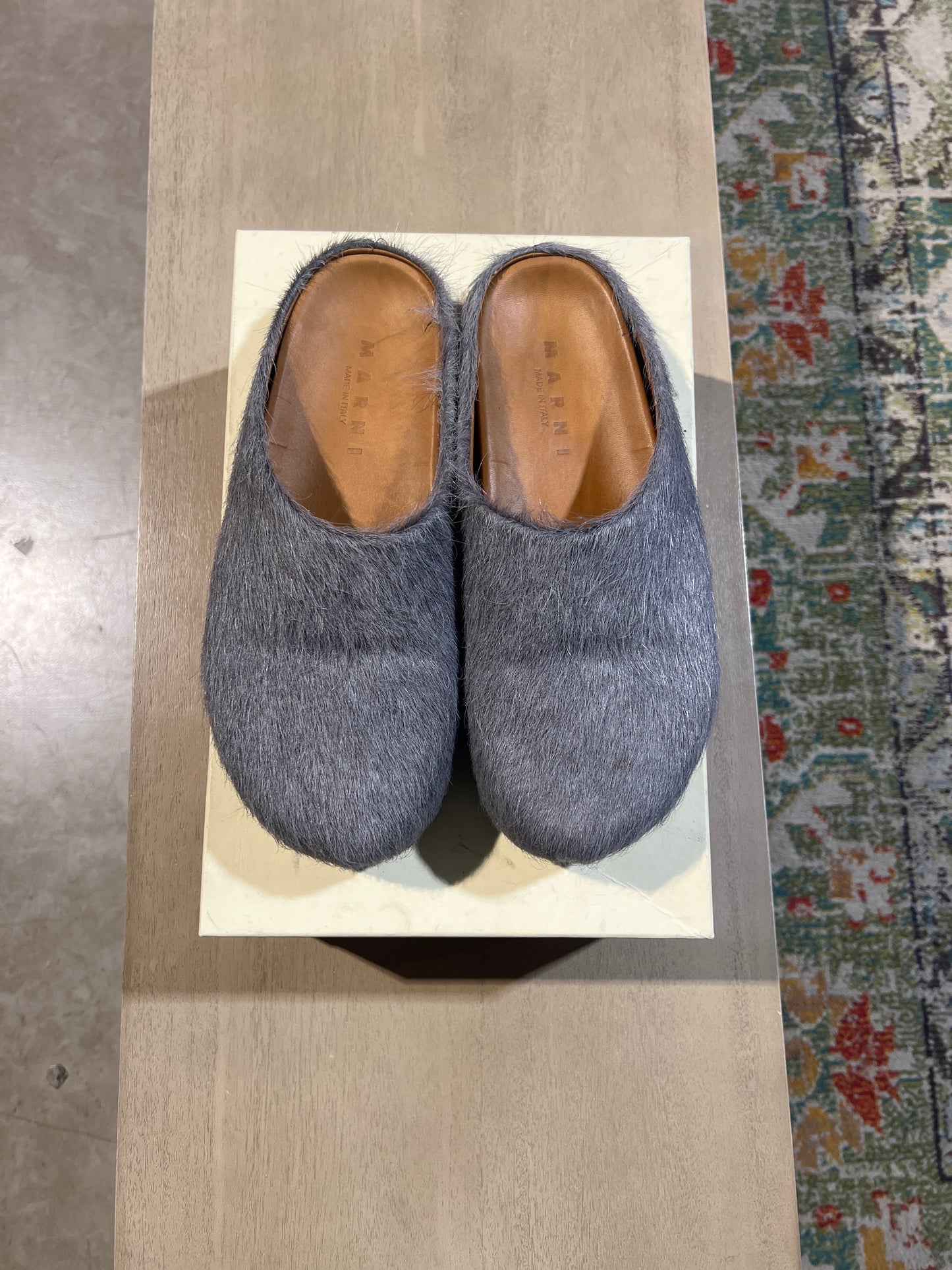 marni fussbett slide grey used sz 10