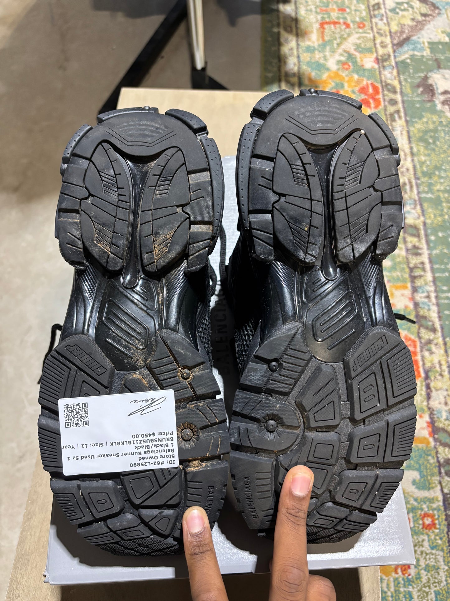 Balenciaga Runner Sneaker Used Sz 11 Black/Black