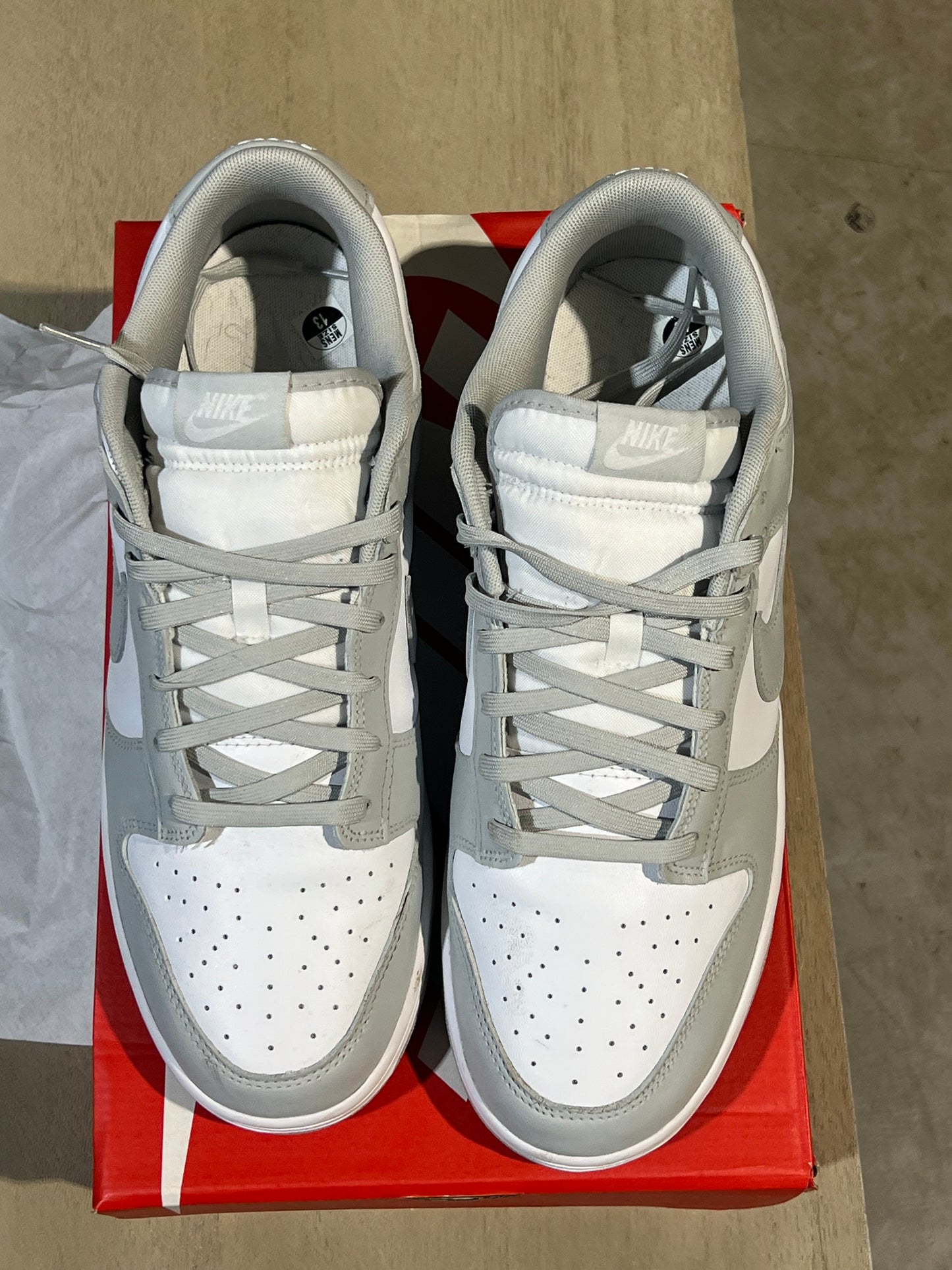 nike grey fog dunk used sz 13