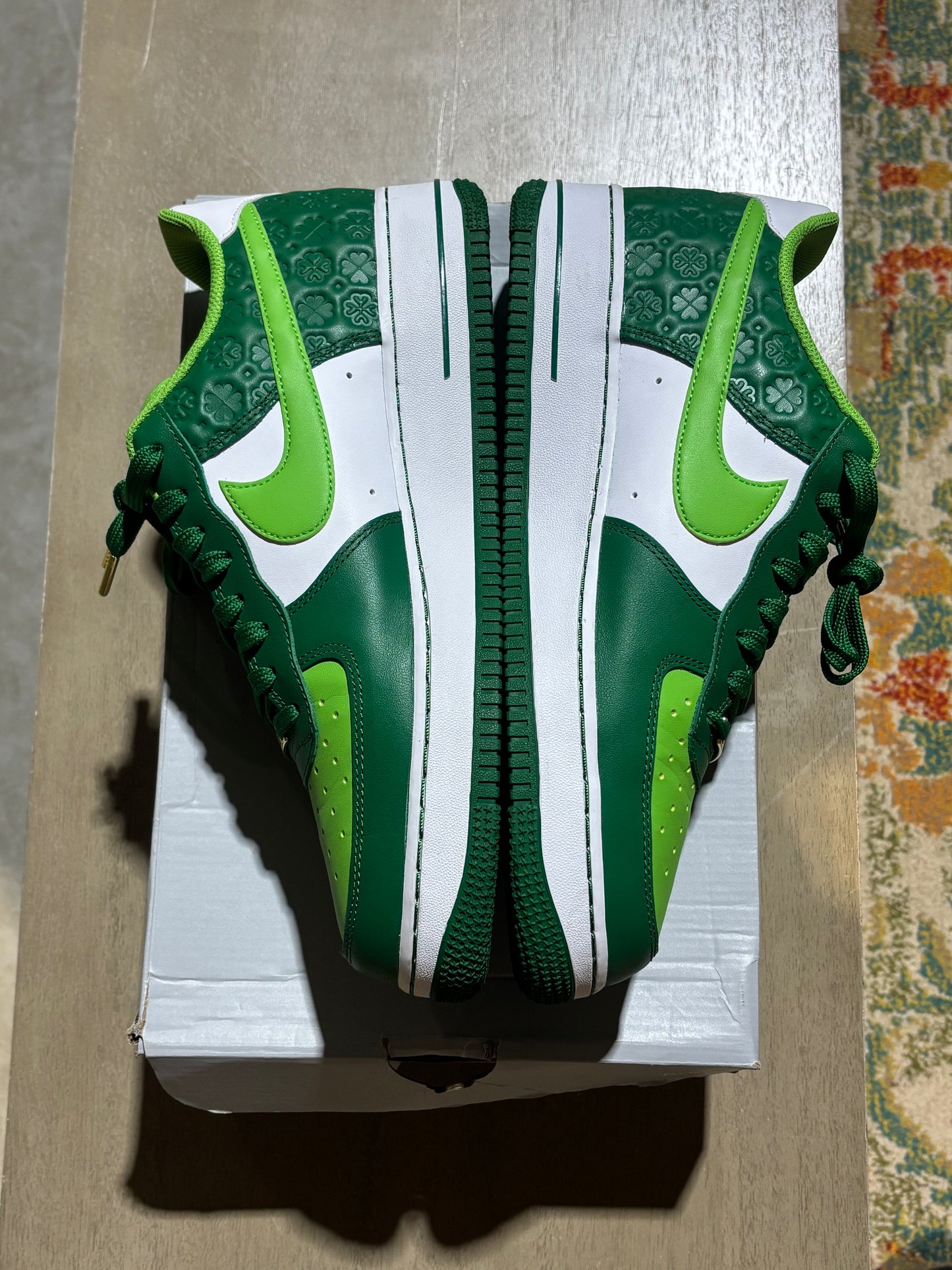 Nike Air Force 1 Low Shamrock St Patricks Day Used Sz 10.5