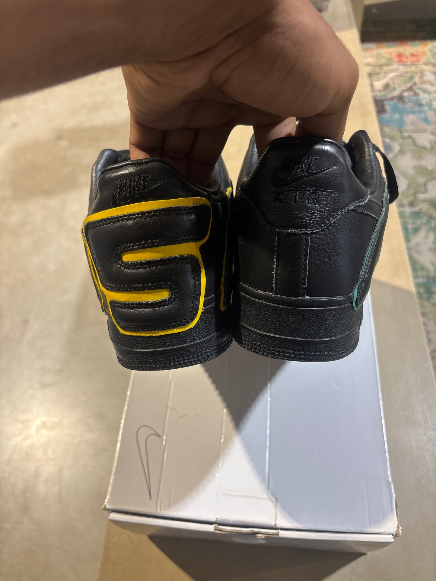 CPFM AF1 Black/Green/Yellow Used Sz 12