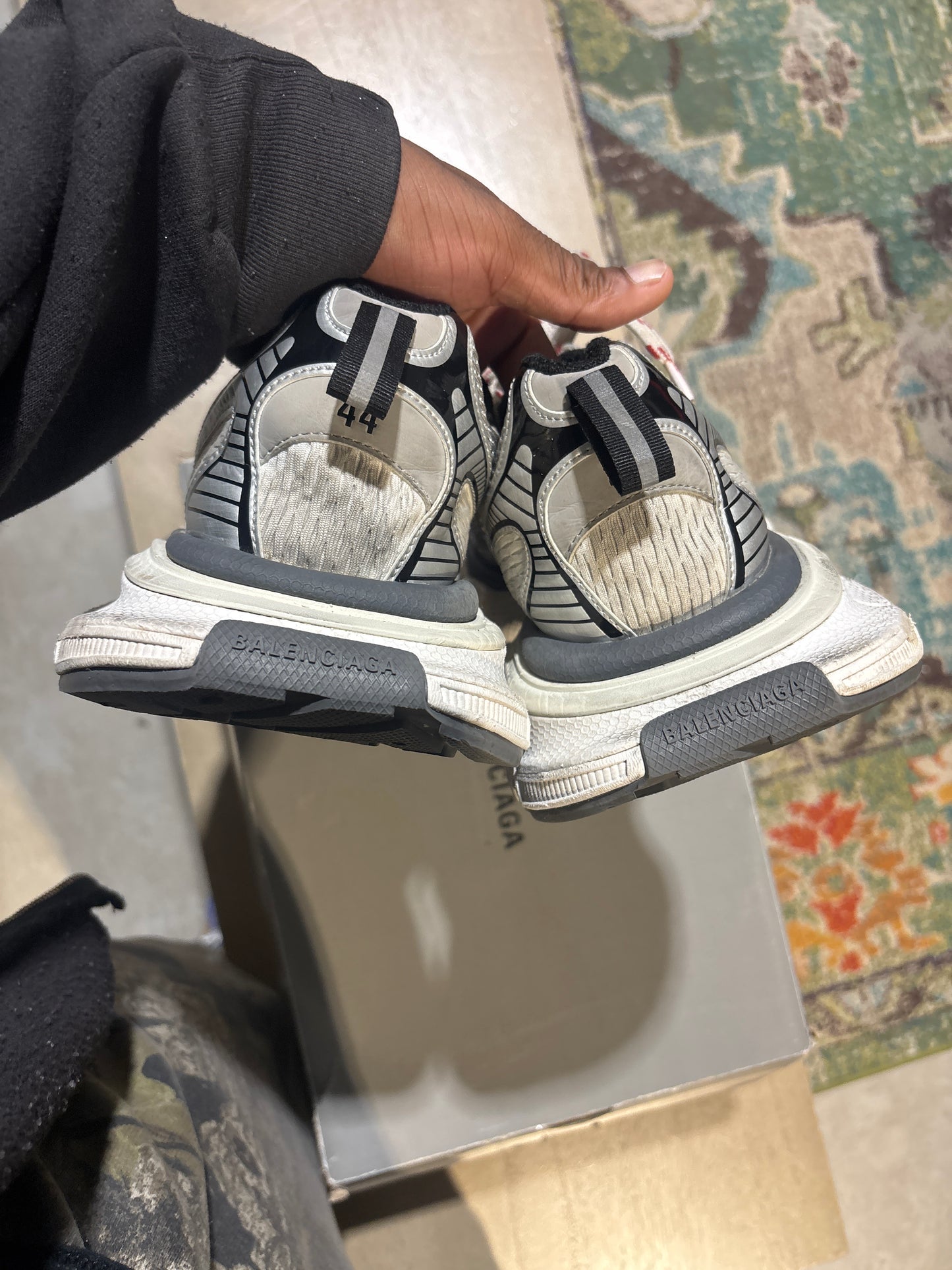 Balenciaga 3XL Grey/White Used Sz 11