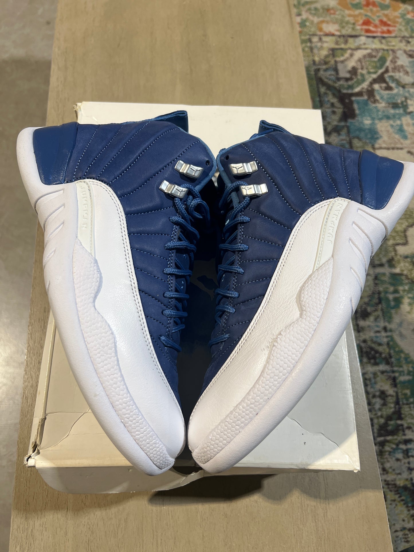 AIR JORDAN 12 RETRO OBSIDIAN Used Sz 9