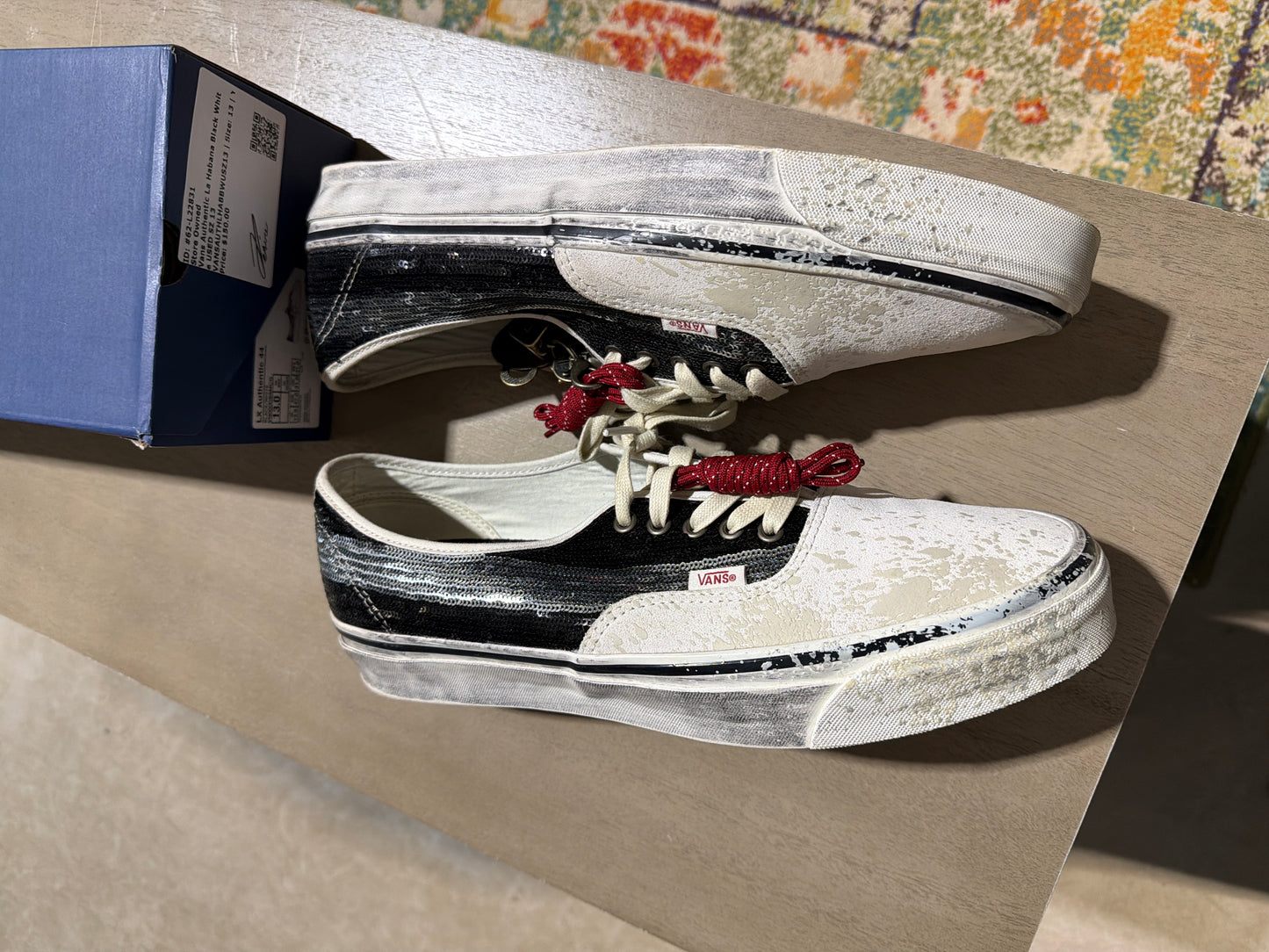 Vans Authentic La Habana Black White USED SZ 13