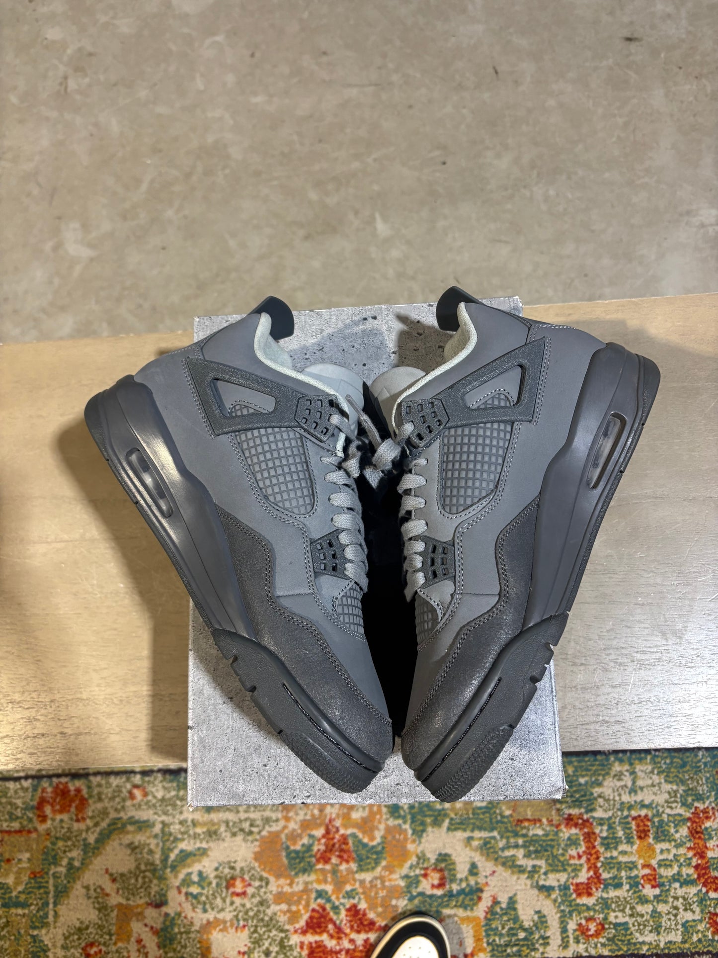 Jordan 4 wet cement used sz 9