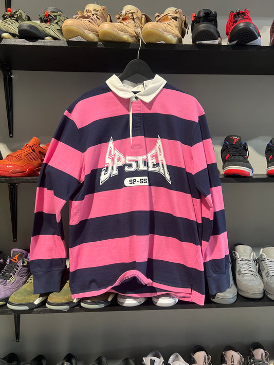 sp5der navy pink rugby