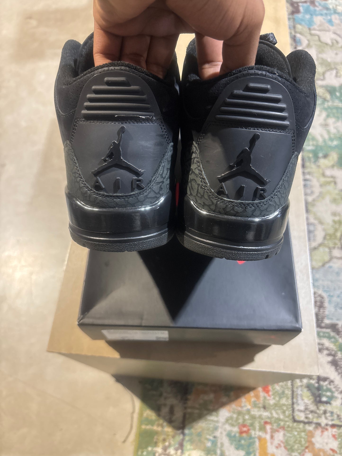 Jordan 3 Black Cat Used Sz 11.5 RB