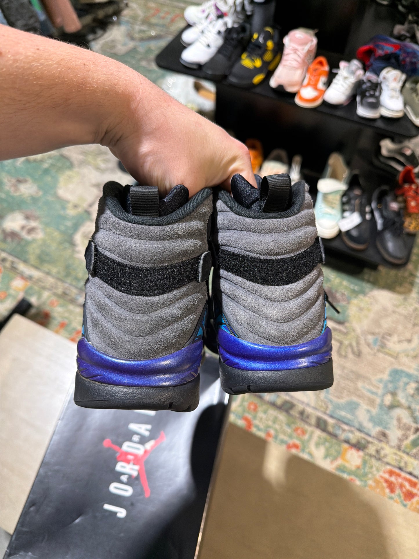 Jordan 8 Aqua Used Sz 10 (1)