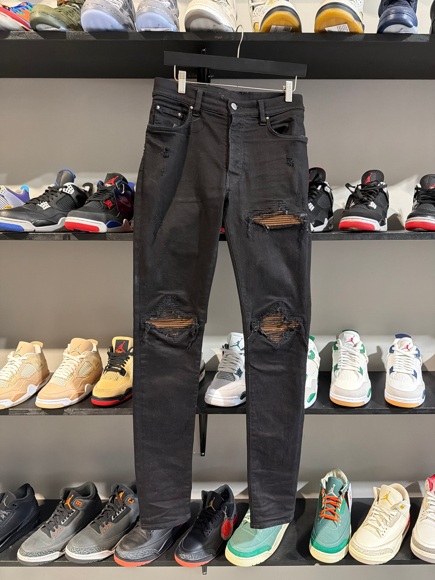 AMIRI MX1 BLACK/BROWN PATCHES SIZE 32
