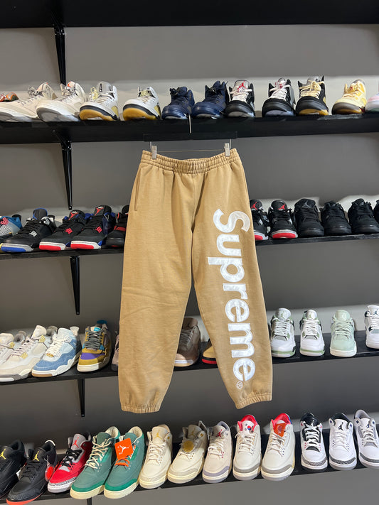 Supreme Satin Applique Sweatpants Brown