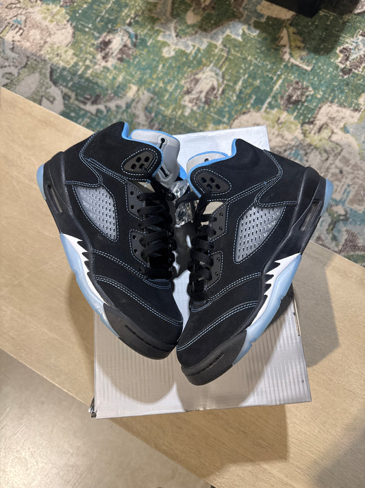 Jordan 5 Black University Blue Used Sz 6.5Y