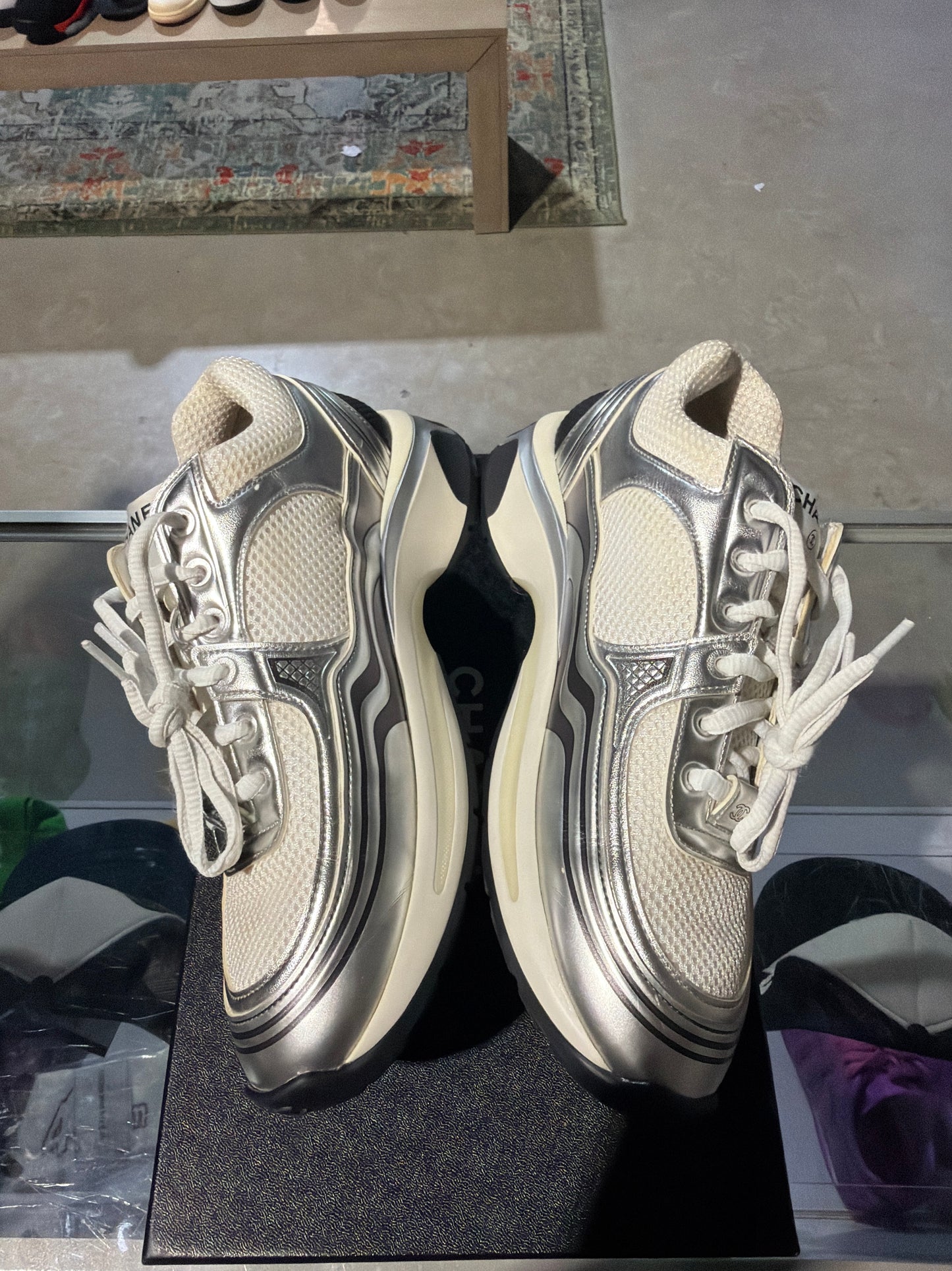 Chanel Trainer Grey/Black Used Sz 6