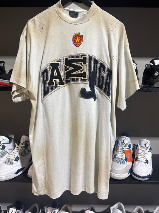 balenciaga skater cream tee