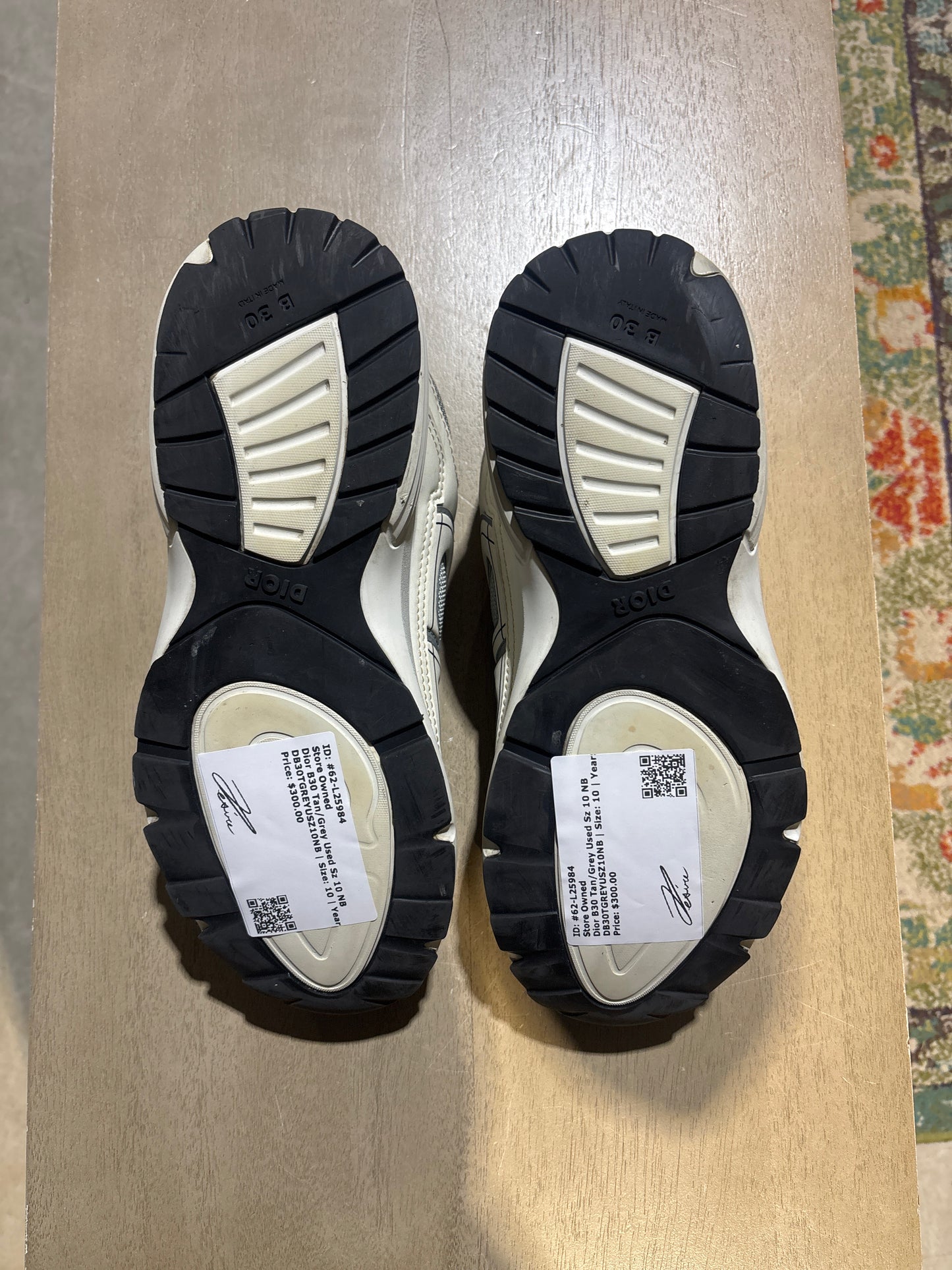 Dior B30 Tan/Grey Used Sz 10 NB