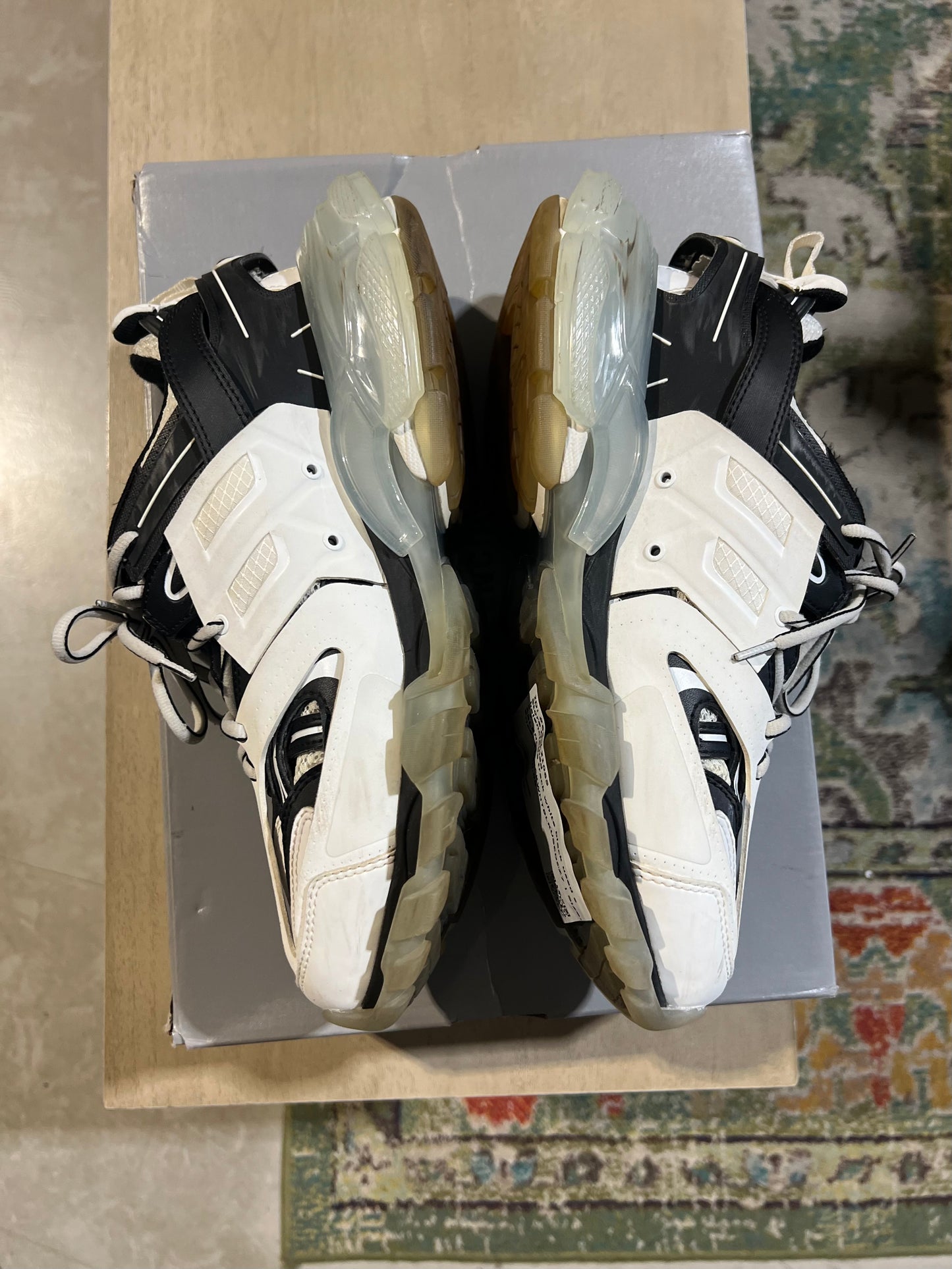 balenciaga track white black used sz 7