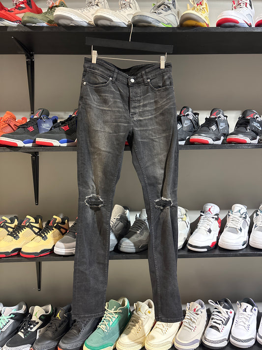 ksubi black distressed knee denim