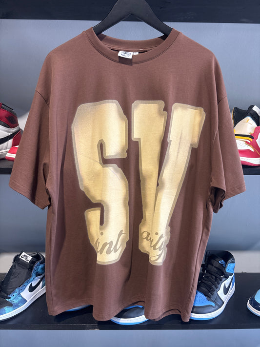 saint vanity big sv brown tee
