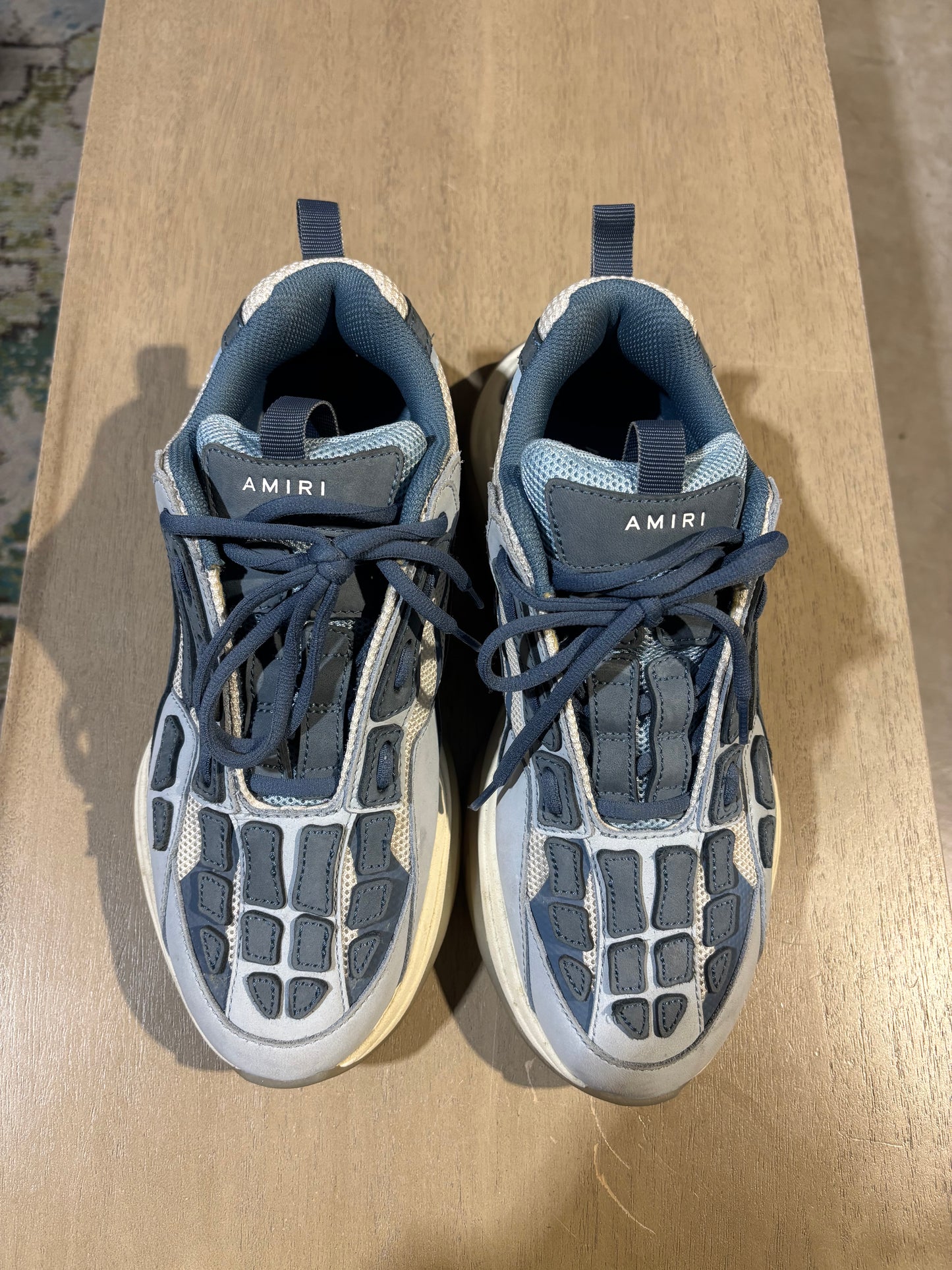 Amiri Skeleton Runners Blue Used Sz 9 NB