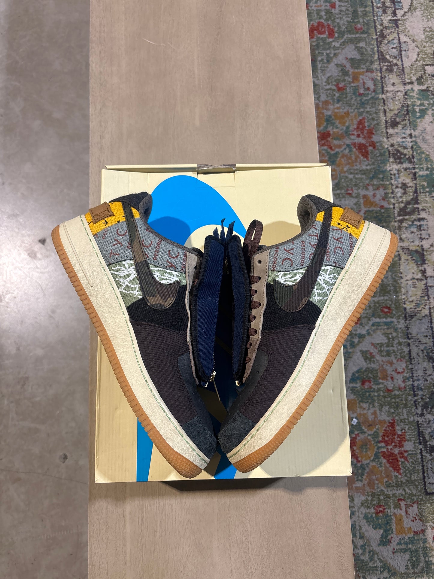 Nike Air Force 1 Travis Scott Cactus Jack Used Sz 12