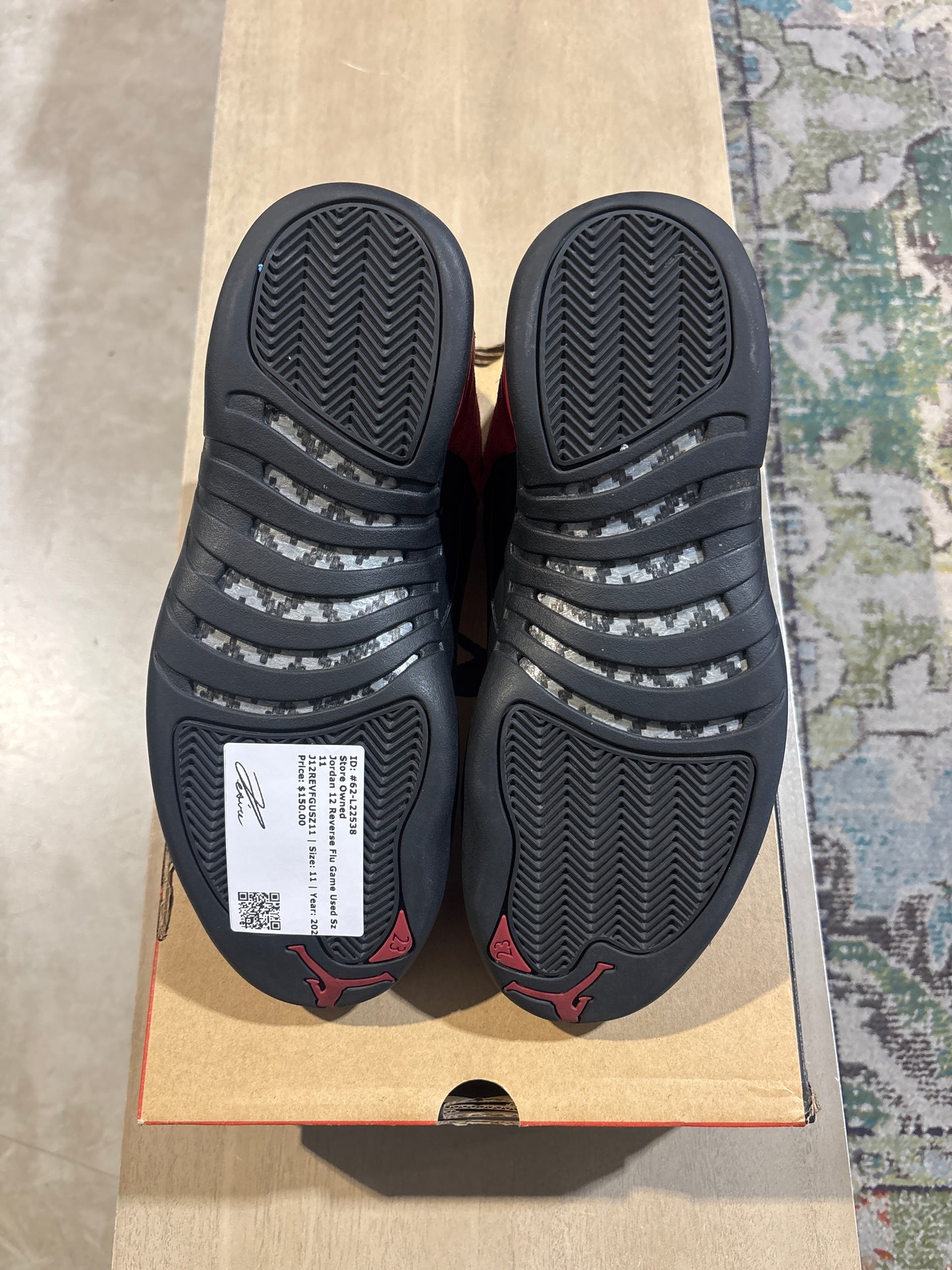 Jordan 12 Reverse Flu Game Used Sz 11