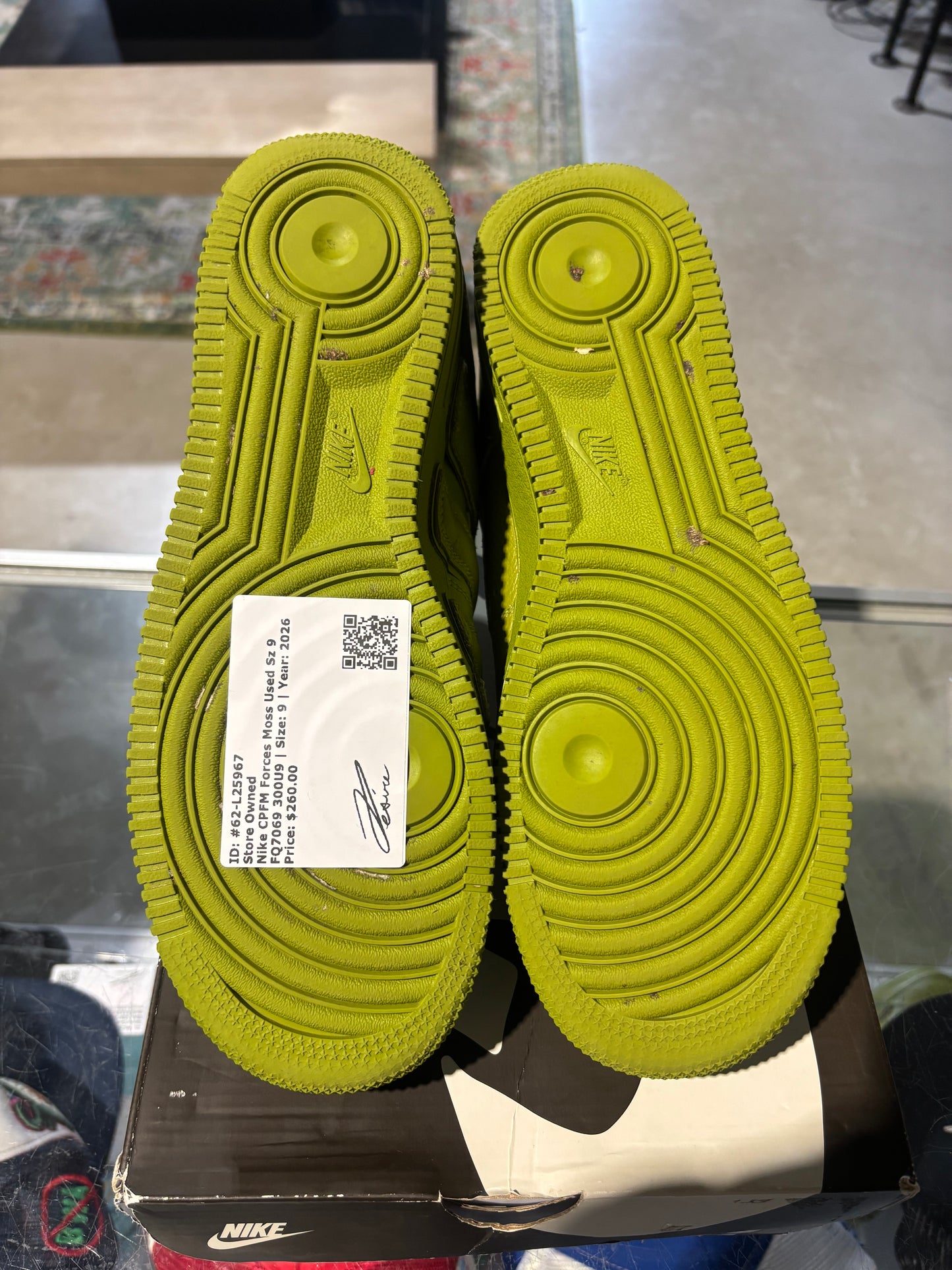 Nike CPFM Forces Moss Used Sz 9