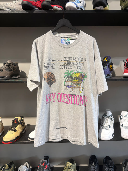 Better With Age Any Questions Tee Grey