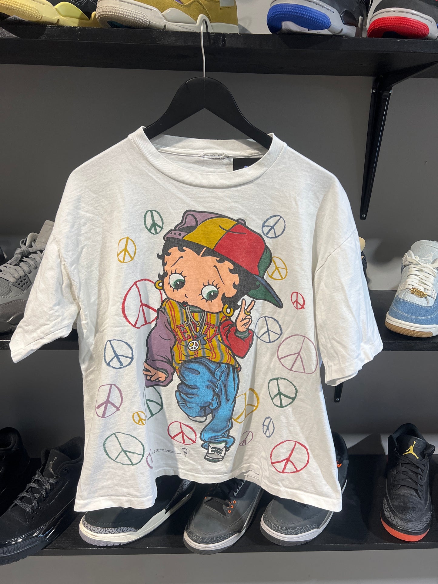 Vintage Betty Boop 93 peace tee sz L
