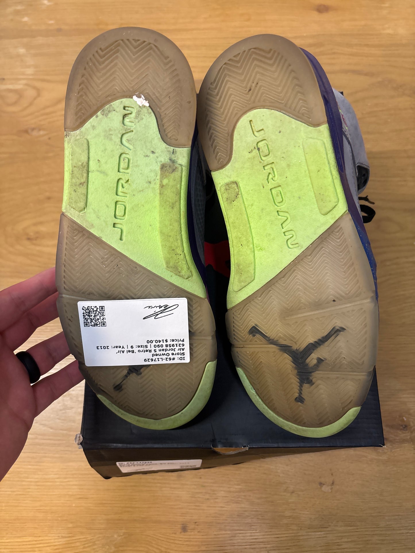 AIR JORDAN 5 RETRO BEL AIR Used Sz 9