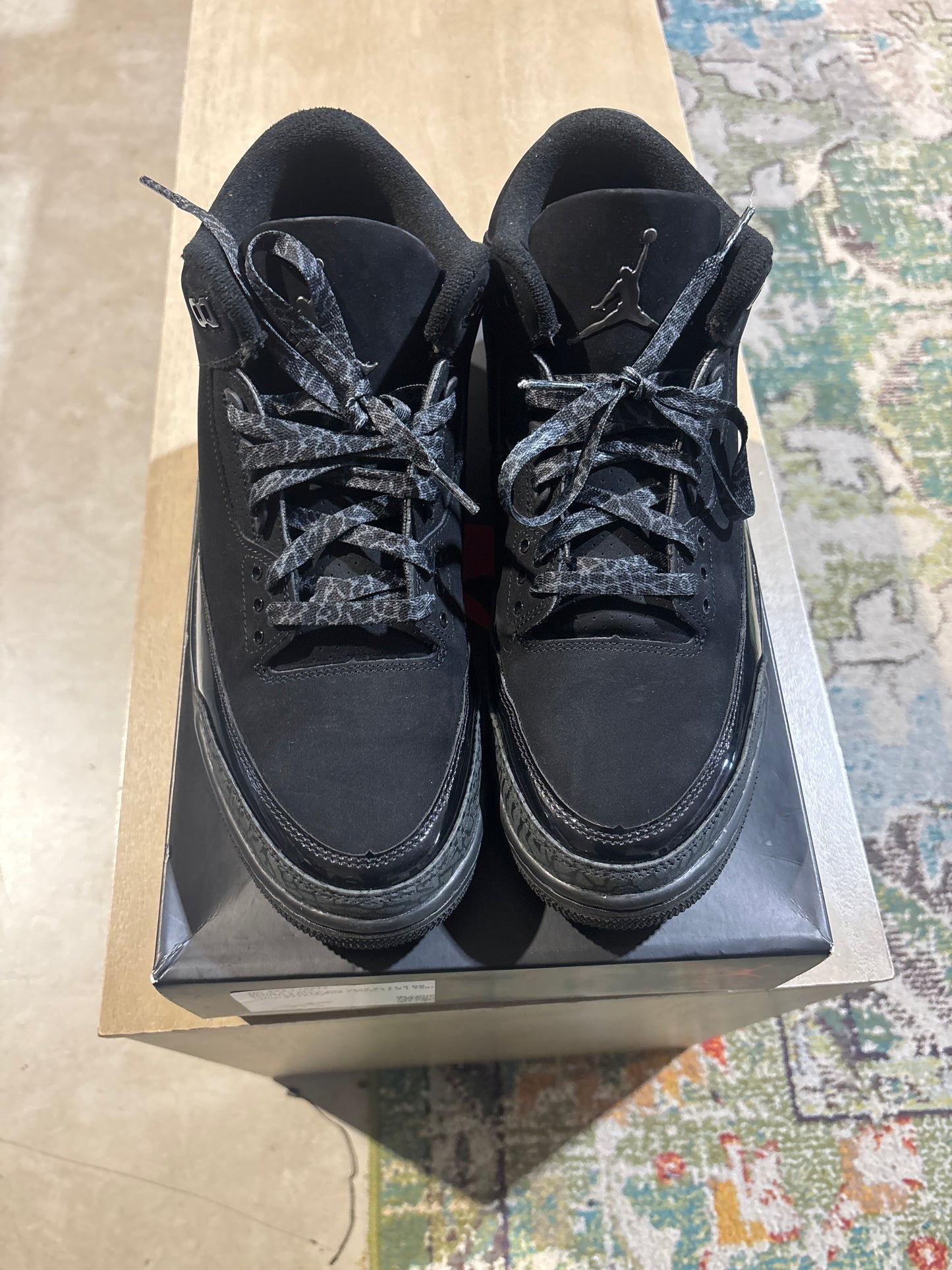 Jordan 3 Black Cat Used Sz 11.5 RB