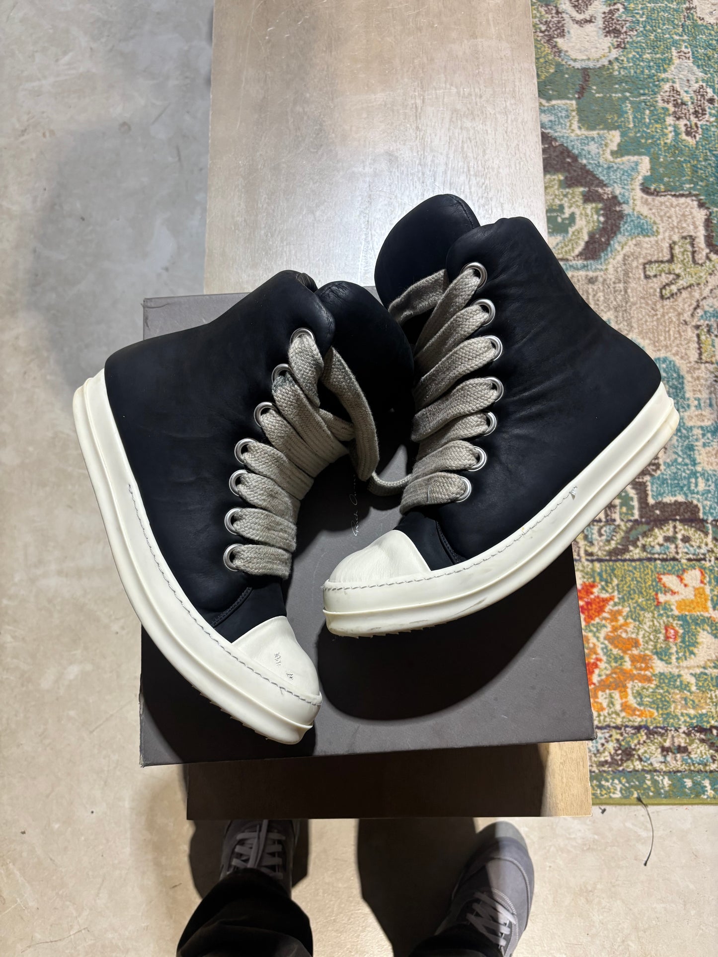 Rick Owens Jumbo Lace Puffer Ramone Used Sz 12