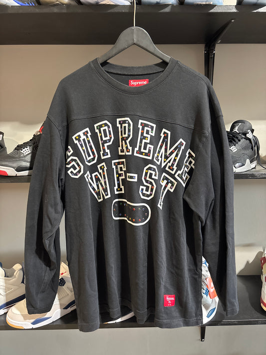 Supreme Rhinestone Black LS Tee