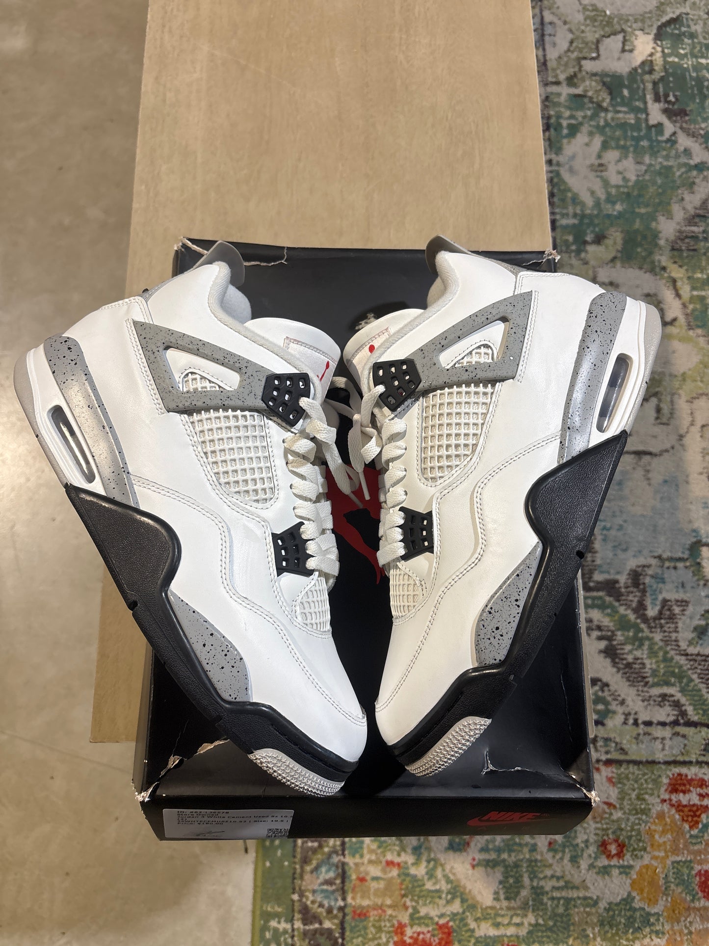 Jordan 4 White Cement Used Sz 10.5 (2)