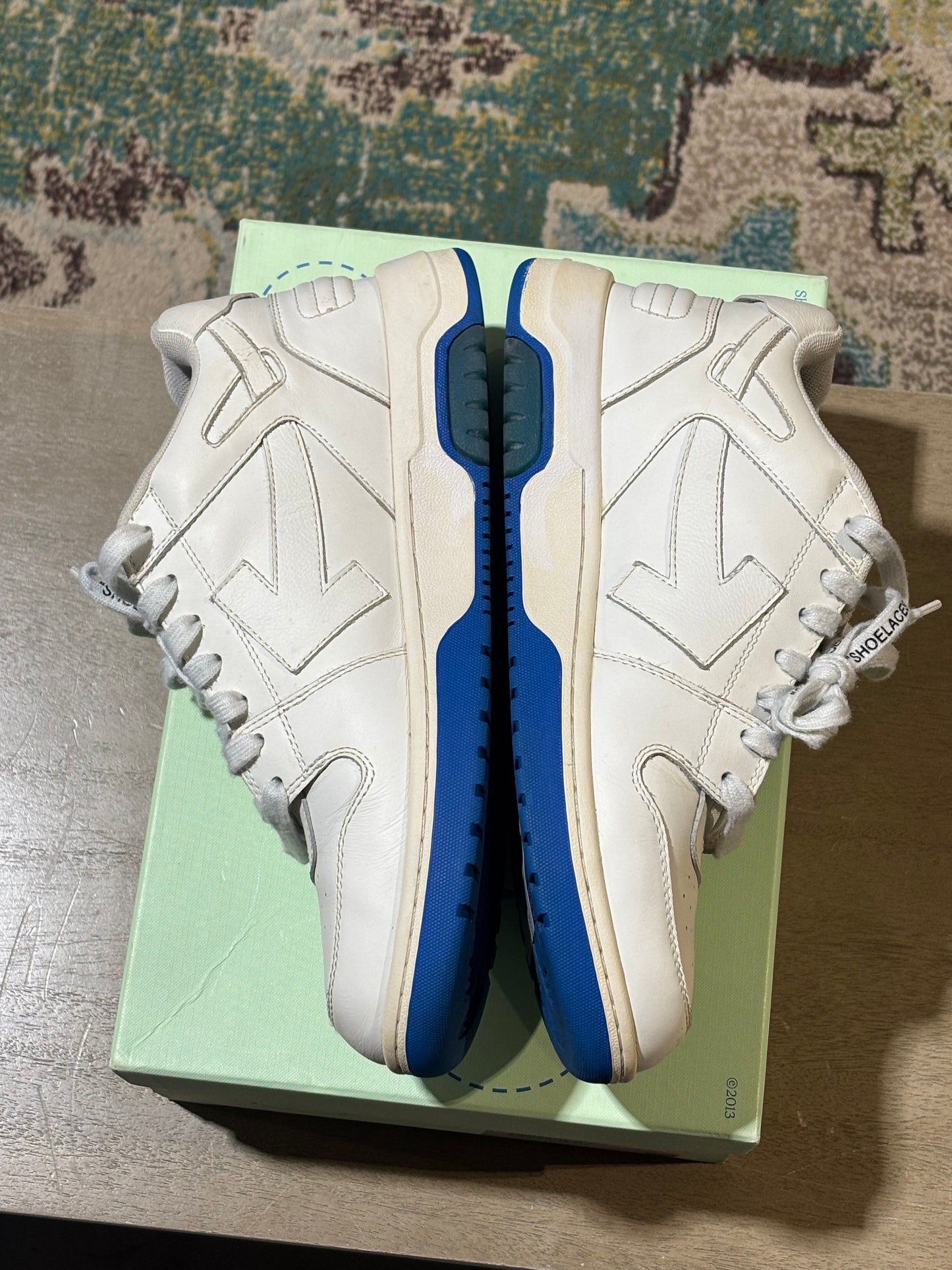 Offwhite Out Of Office Sneaker White/Blue Used Sz 8