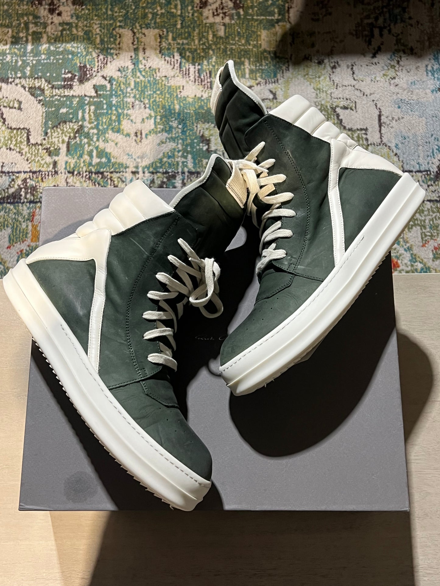 Rick Owens EDFU Geobasket Moss Milk